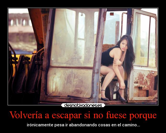 Volvería a escapar si no fuese porque -