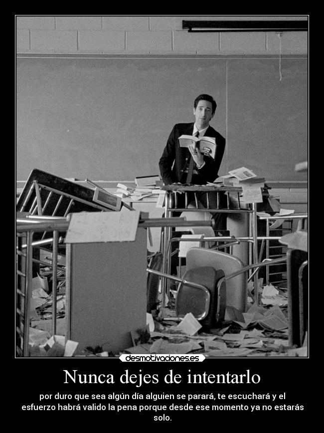 Nunca dejes de intentarlo -