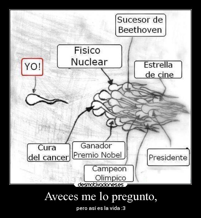 Aveces me lo pregunto, - pero así es la vida :3