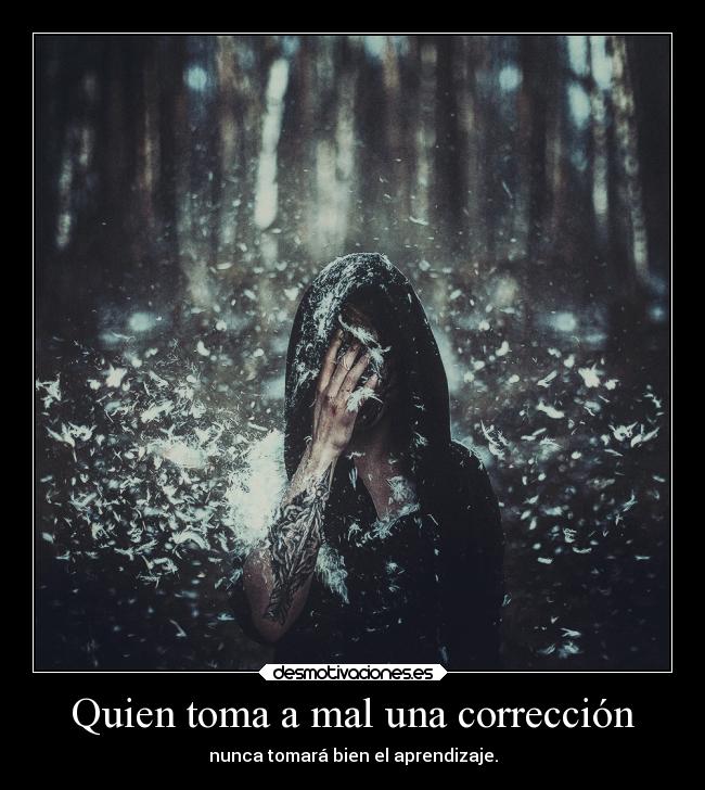 Quien toma a mal una corrección - 