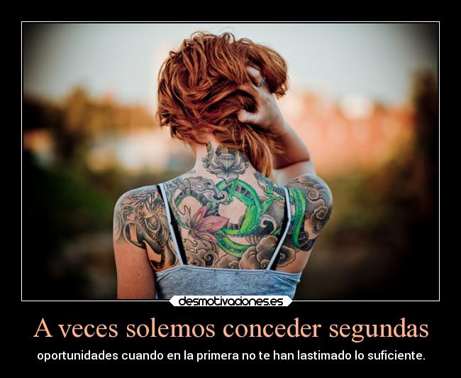 A veces solemos conceder segundas -