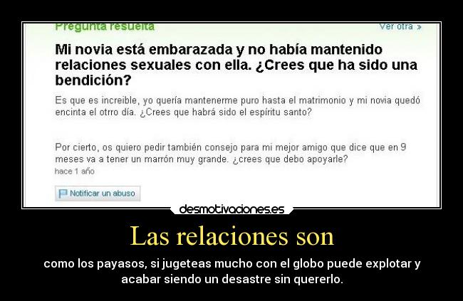 Las relaciones son - 