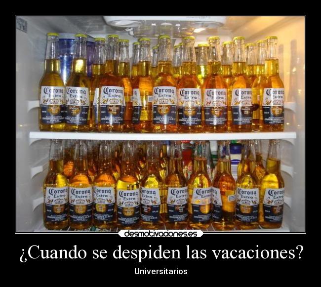 ¿Cuando se despiden las vacaciones? -