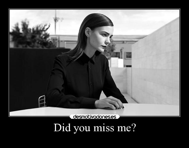 Did you miss me? - 