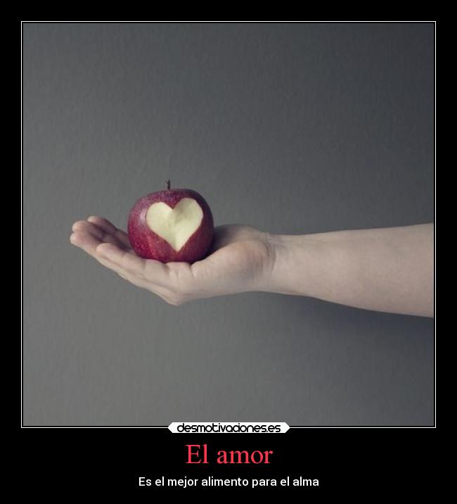 El amor - Es el mejor alimento para el alma