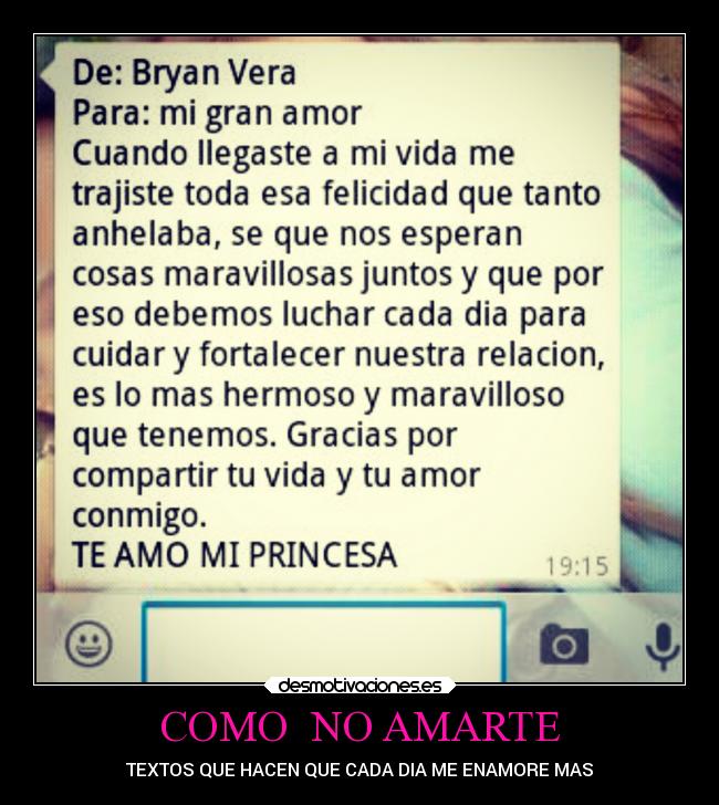 COMO NO AMARTE - TEXTOS QUE HACEN QUE CADA DIA ME ENAMORE MAS