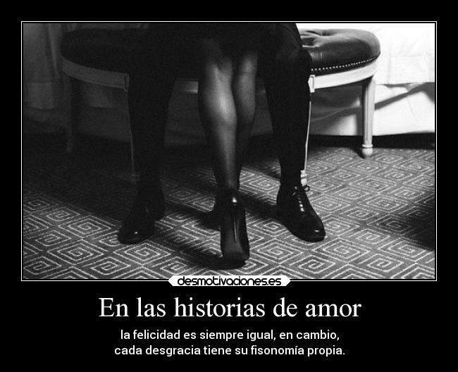 En las historias de amor -