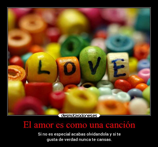 El amor es como una canción -