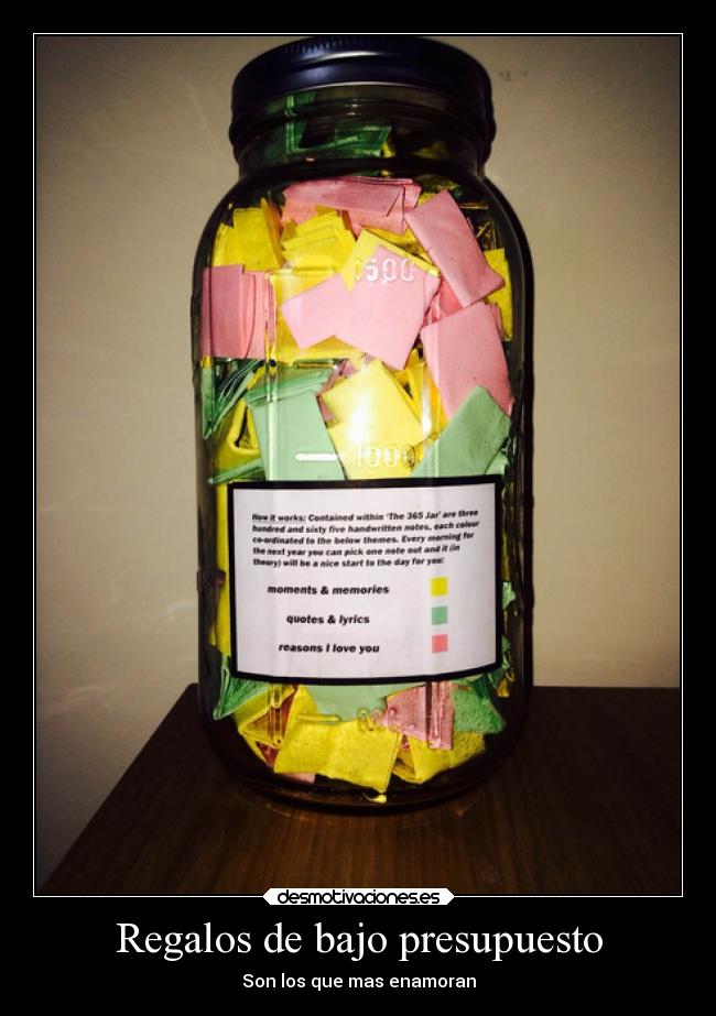 Regalos de bajo presupuesto -