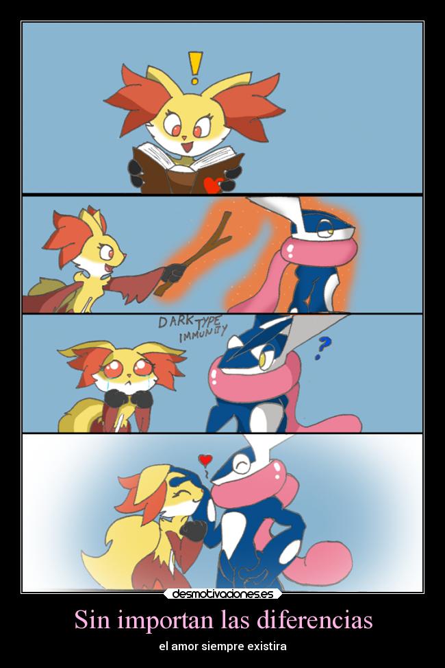 carteles amor pokemon greninja delphox desmotivaciones