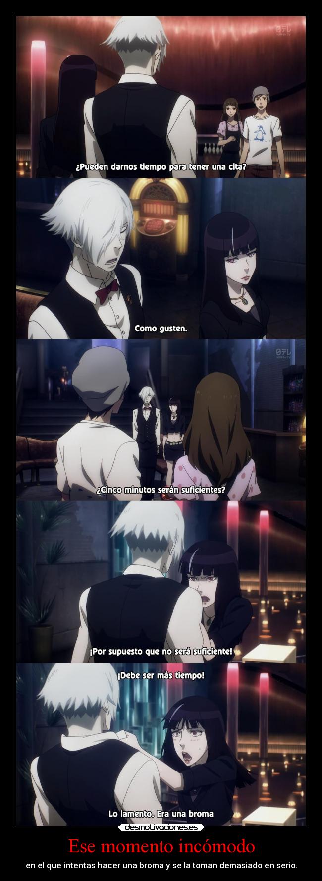 Ese momento incómodo - en el que intentas hacer una broma y se la toman demasiado en serio.