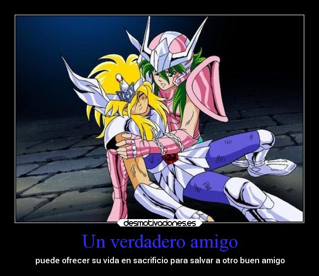 carteles anime casa hyoga shun libra desmotivaciones