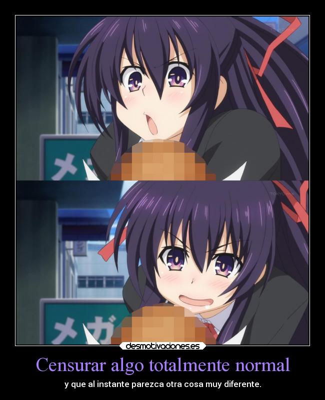 Censurar algo totalmente normal - y que al instante parezca otra cosa muy diferente.