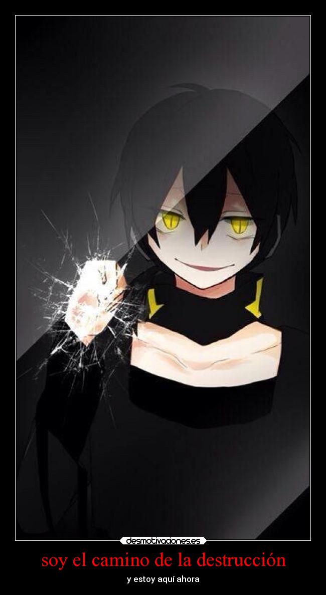 carteles anime kagerou project kuroha desmotivaciones