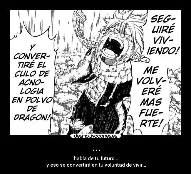 carteles anime manga fairytail fairy tail natsu dragneel natsudragneel igneel desmotivaciones