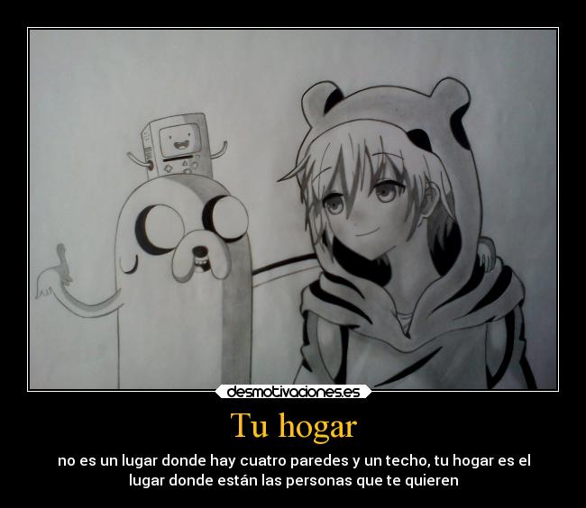 carteles anime sentimentos horadeaventuras hogar jake fiska desmotivaciones