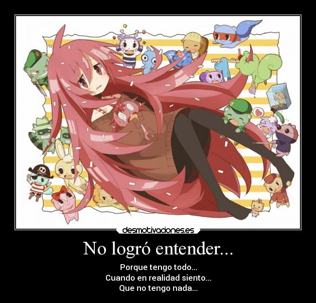 carteles ausencia soledad tener todo nada flaky happy tree friends desmotivaciones