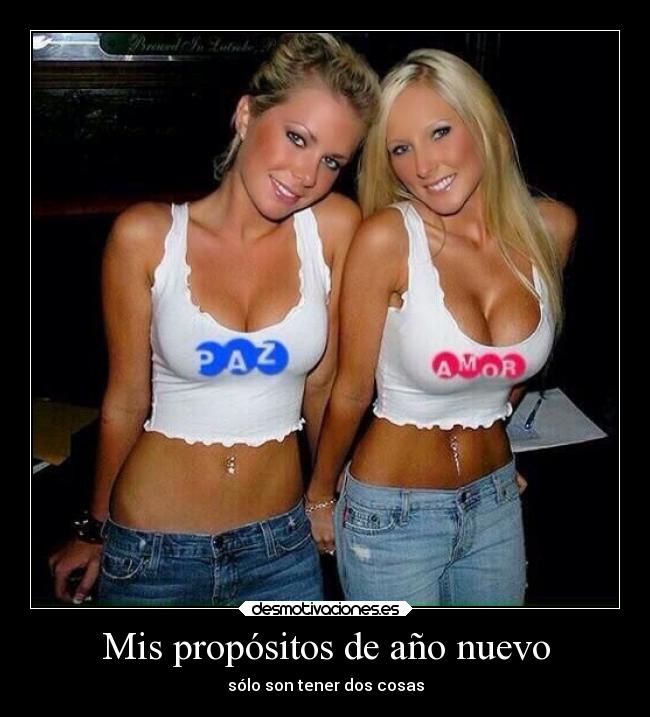 Mis propósitos de año nuevo - sólo son tener dos cosas