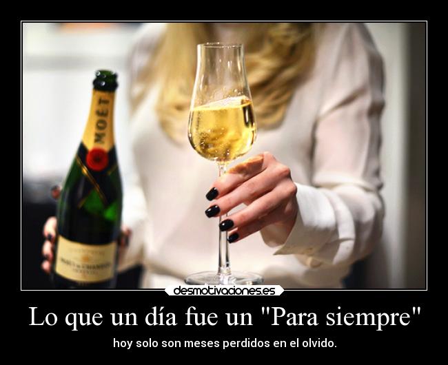 Lo que un día fue un Para siempre - hoy solo son meses perdidos en el olvido.