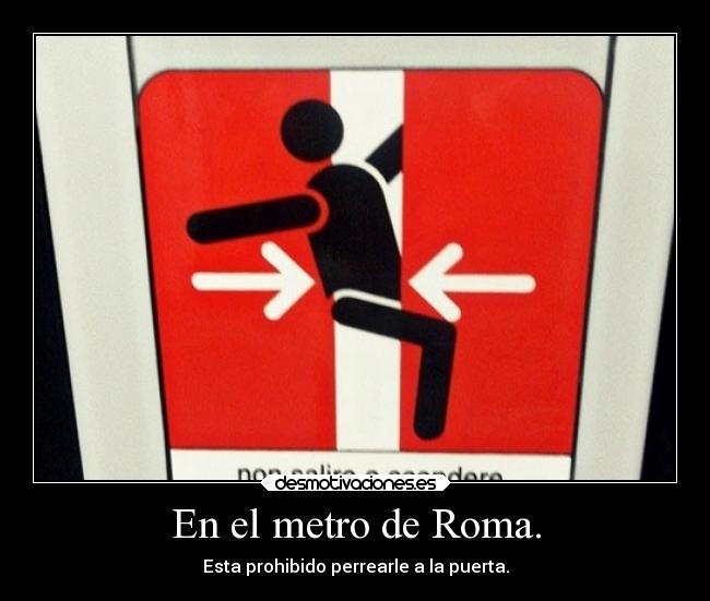 En el metro de Roma. - 