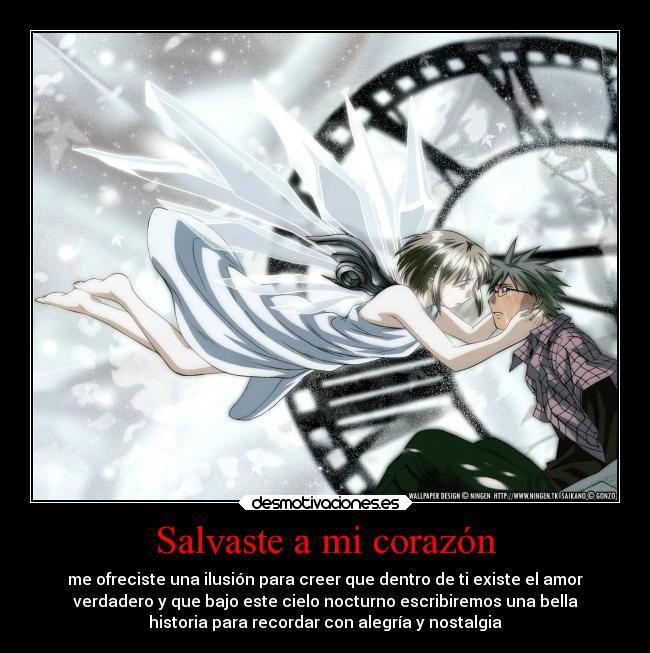 carteles corazon anime saikano chise shu desmotivaciones