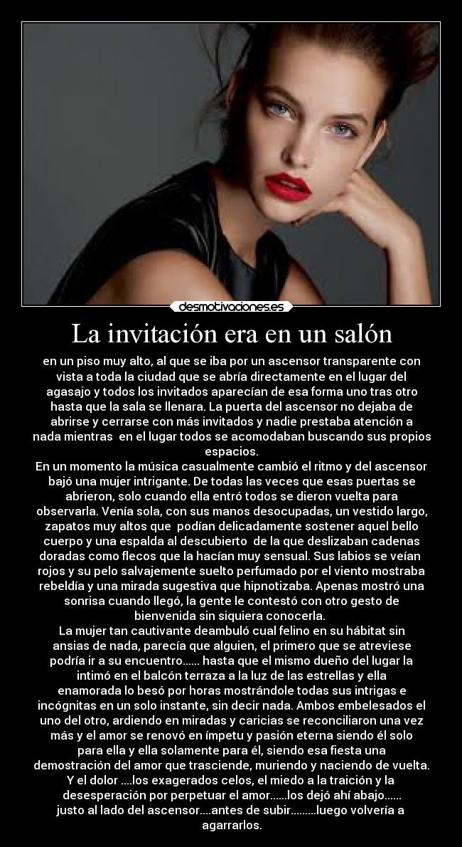 La invitación era en un salón -