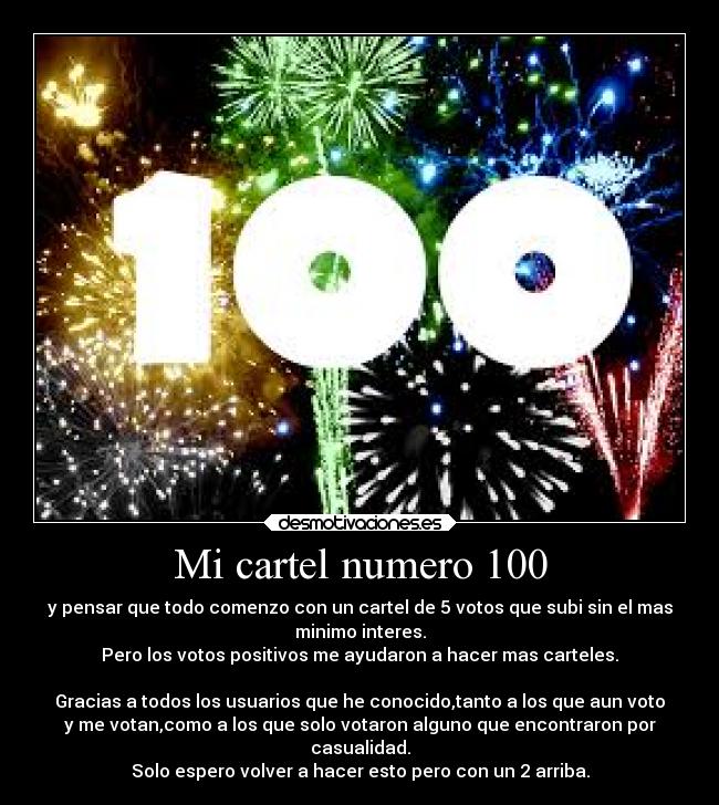 Mi cartel numero 100 - 