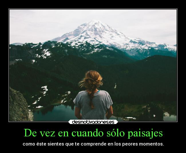 De vez en cuando sólo paisajes -