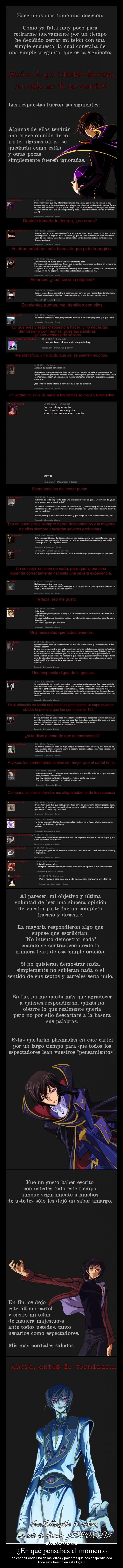 ¿En qué pensabas al momento -