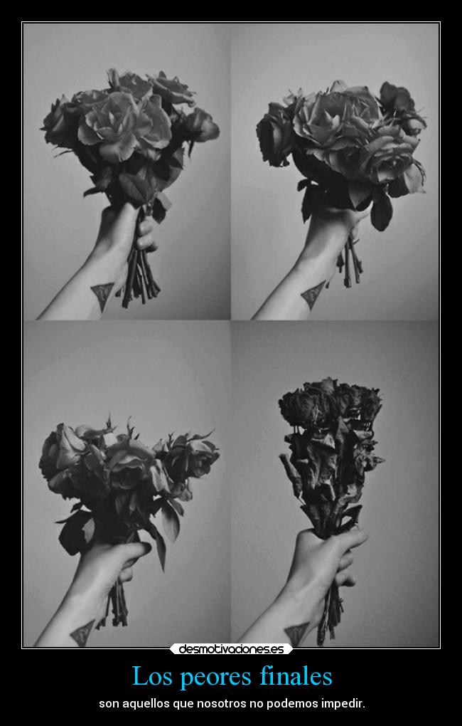 Los peores finales - son aquellos que nosotros no podemos impedir.
