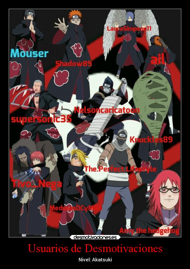 Usuarios de Desmotivaciones - Nivel: Akatsuki