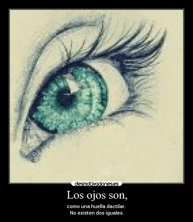 Los ojos son, -