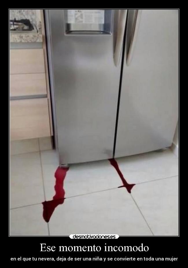 Ese momento incomodo - en el que tu nevera, deja de ser una niña y se convierte en toda una mujer