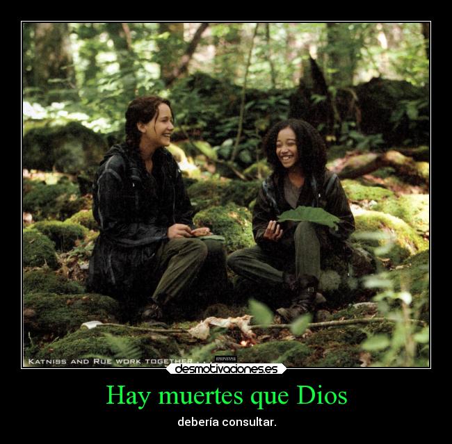 carteles dios alma los juegos del hambre katnissyrue desmotivaciones