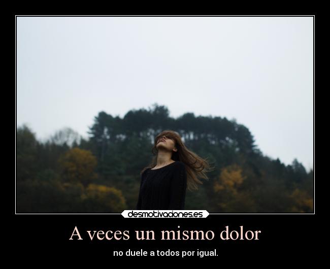 A veces un mismo dolor - 