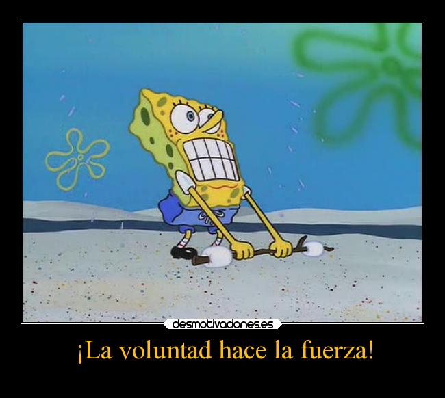¡La voluntad hace la fuerza! -