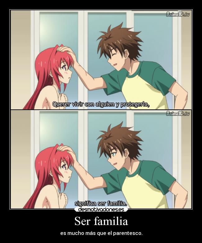 carteles familia anime familia shinmai maou testament proteger desmotivaciones