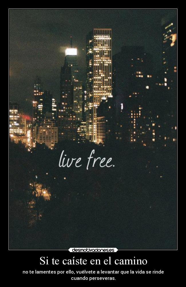 Si te caíste en el camino -