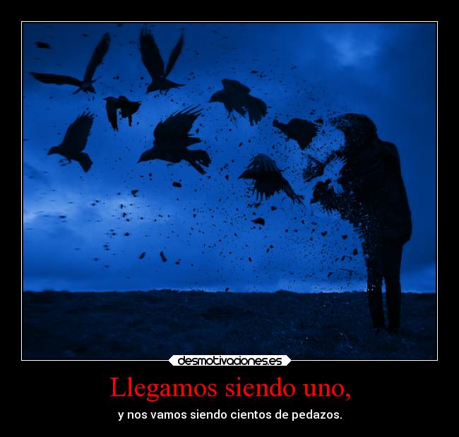 Llegamos siendo uno, -