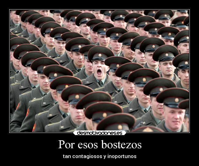 Por esos bostezos - tan contagiosos y inoportunos