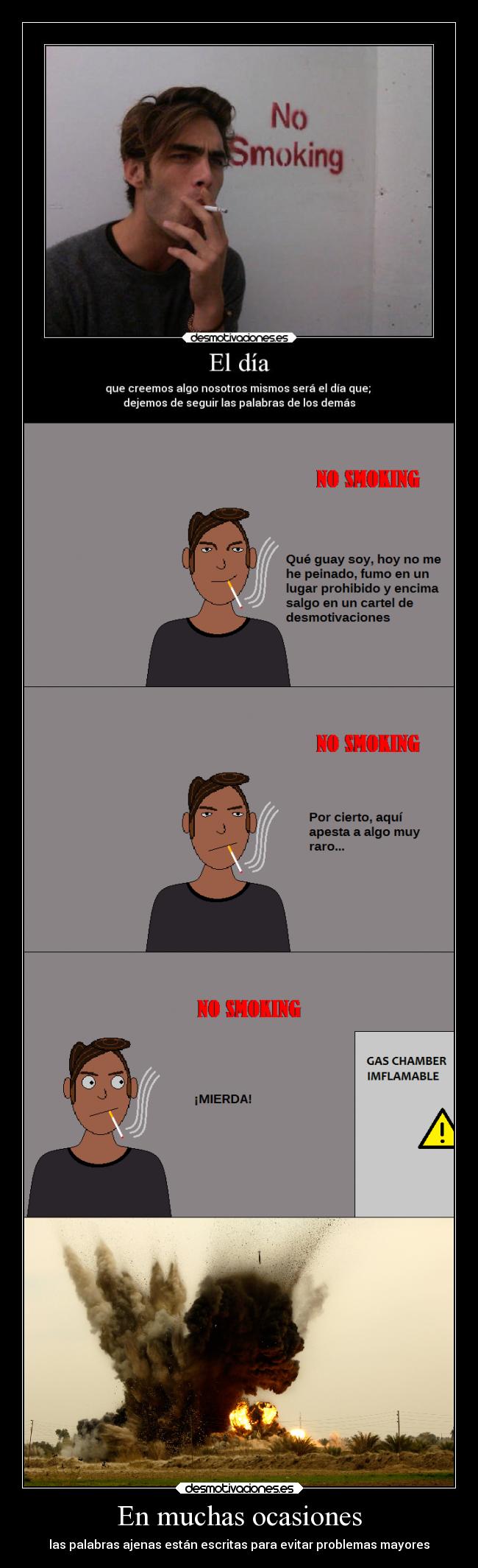 carteles hipster que fuma revienta jajajajaja desmotivaciones