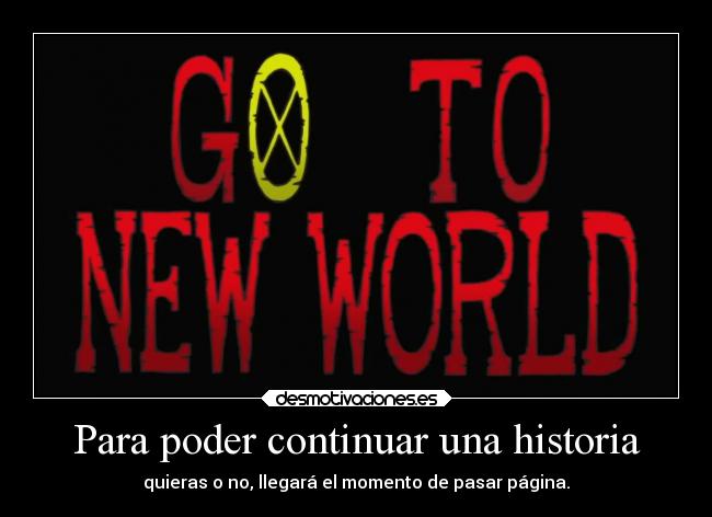 Para poder continuar una historia - 