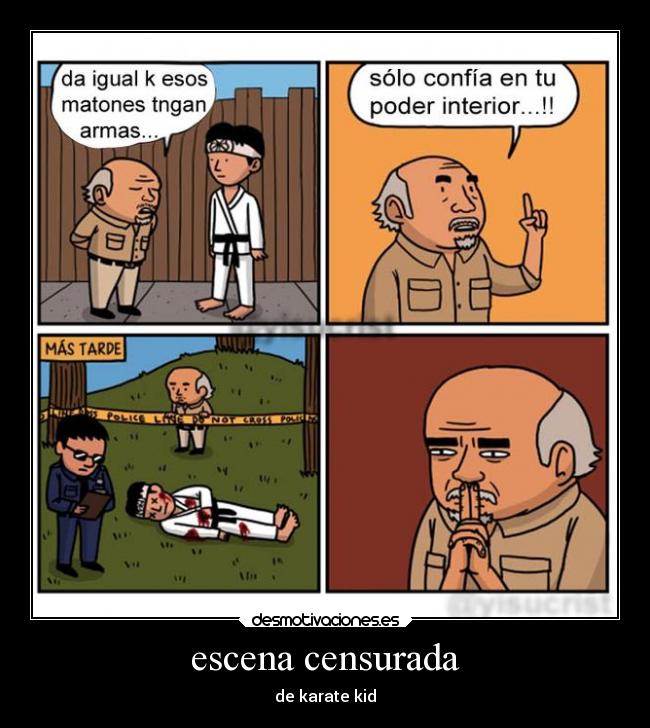 escena censurada - de karate kid