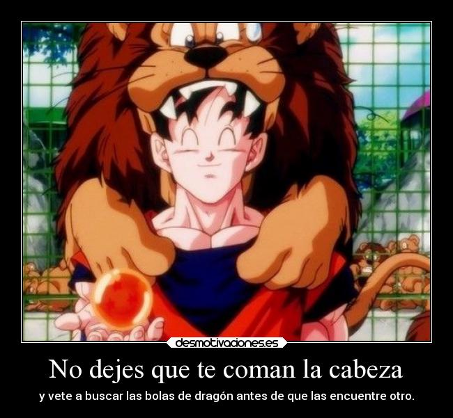 carteles humor dragonball cartelchorra goku leon comercabeza memolalaimagen elpatodelapiovendehierba desmotivaciones