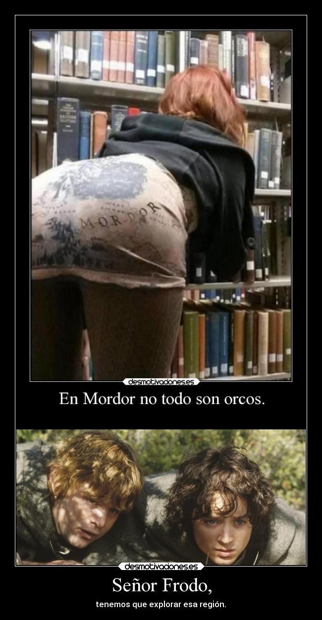 carteles humor frodo sam mordor region desmotivaciones