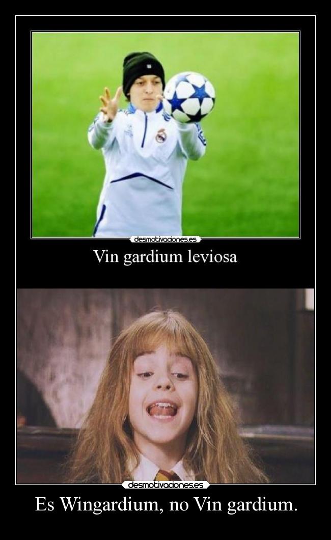 Es Wingardium, no Vin gardium. - 