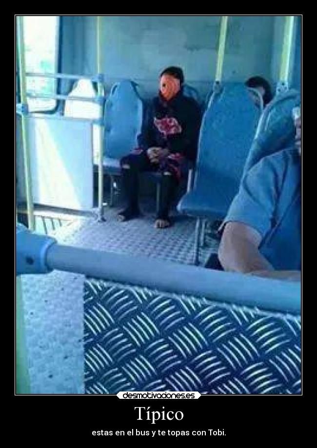 Típico - estas en el bus y te topas con Tobi.