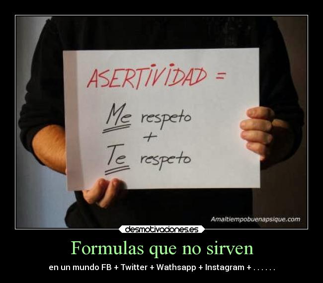 Formulas que no sirven -