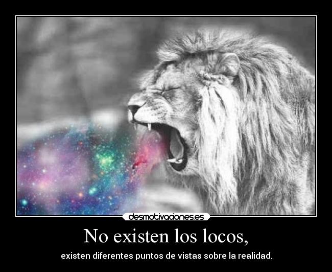 No existen los locos, - existen diferentes puntos de vistas sobre la realidad.