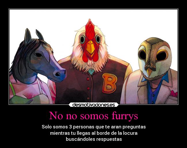 carteles locura hotline miami furrys horse head chiken desmotivaciones